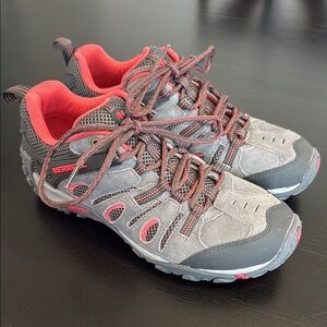 Merrell Charcoal and Crimson Trail Shoes